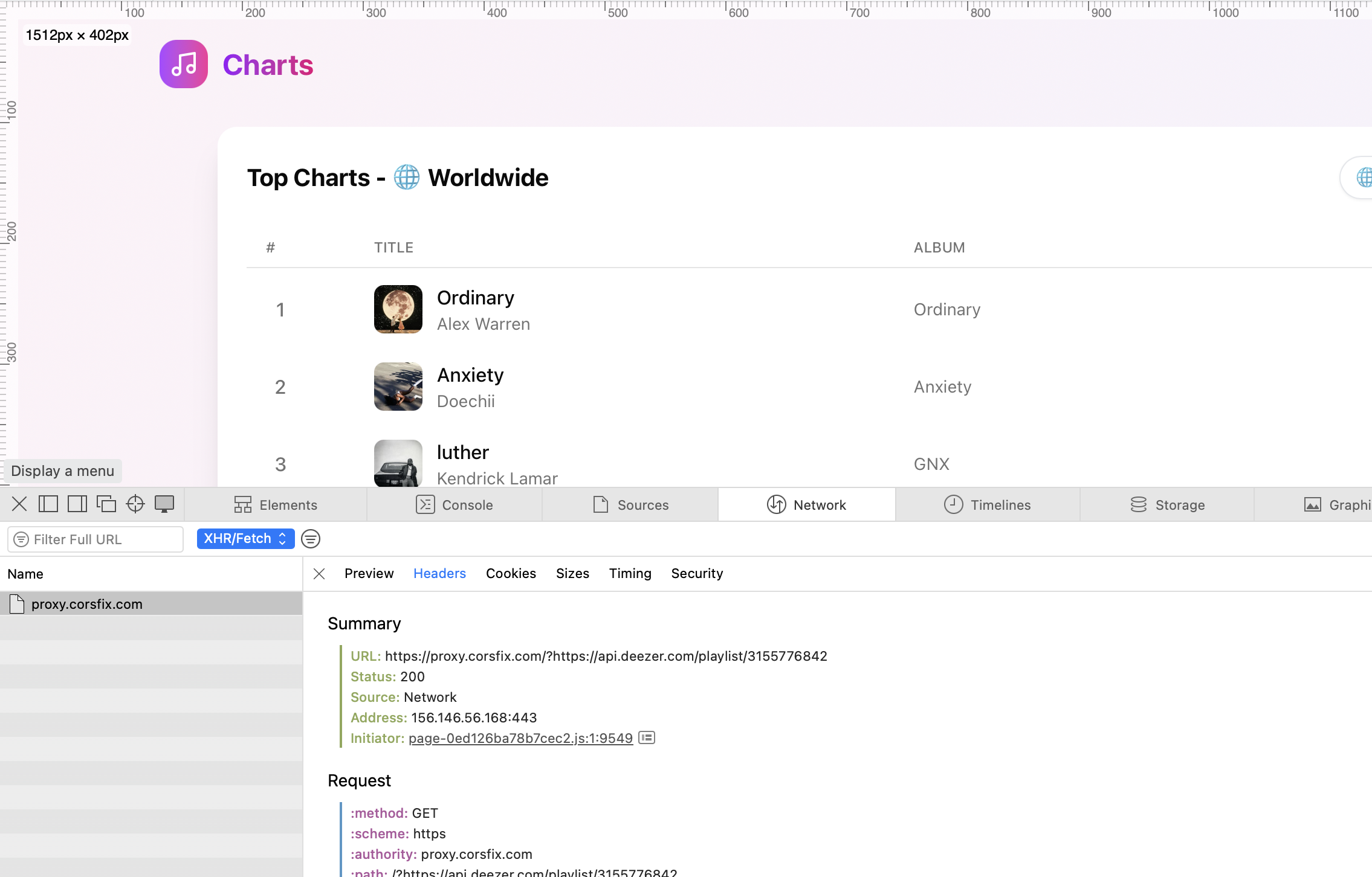 Successful API Request