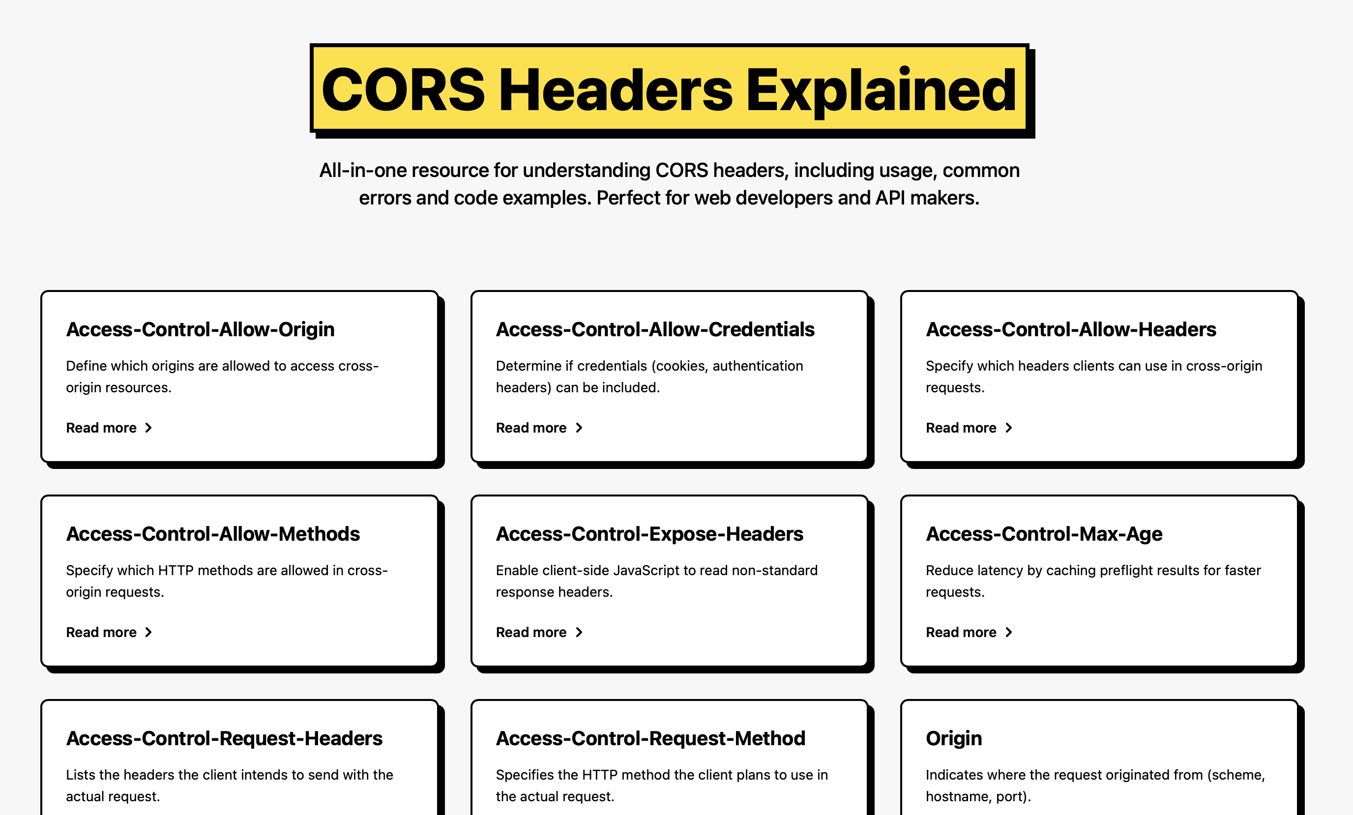 All-in-One Resource: CORS Headers Explained